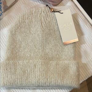 Calia Luxe Ivory Knit Beanie